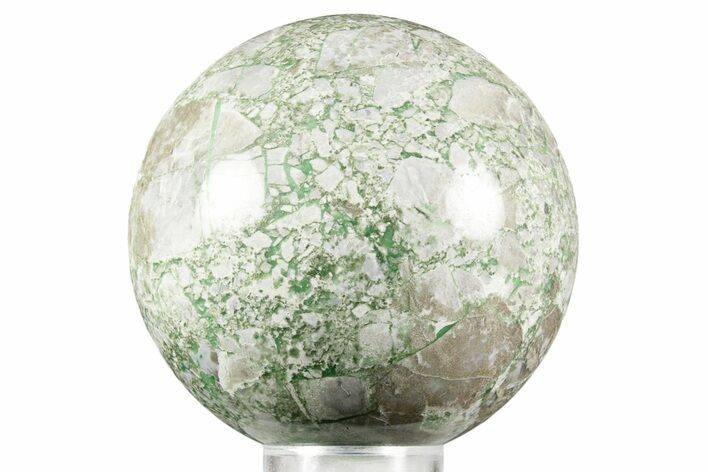 Polished Forest Green Lucin Variscite Sphere - Utah #371007